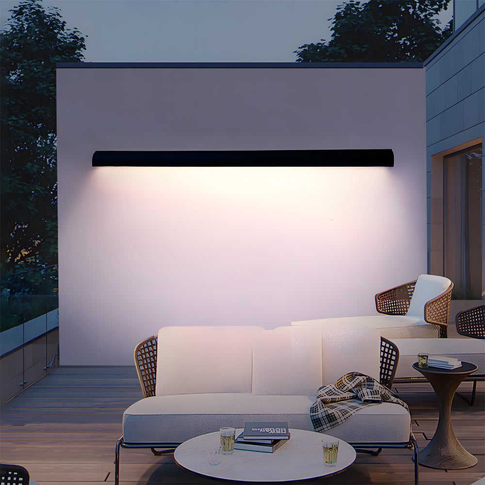 Industrial Linear Metal Outdoor Wall Lamp