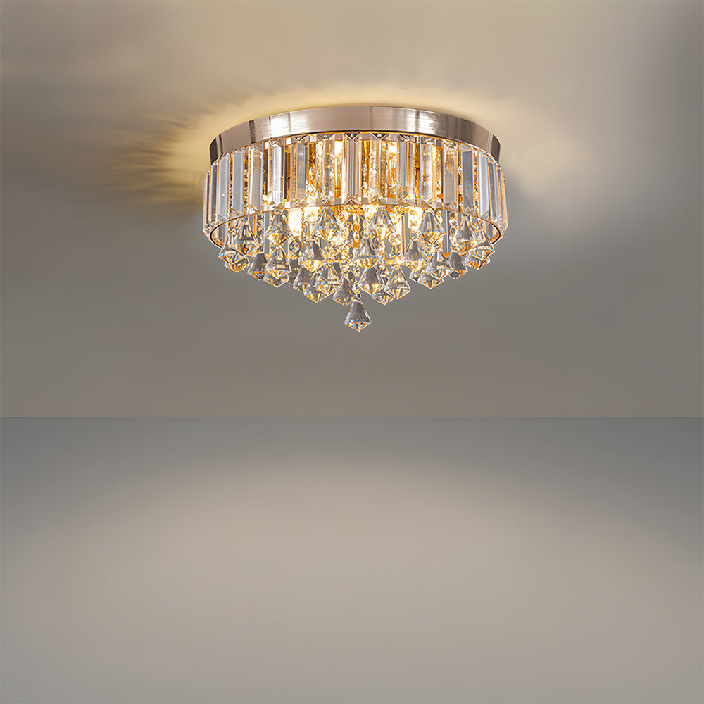 Modern Crystal Fixture Flush Mount Ceiling Lighting for Living Room