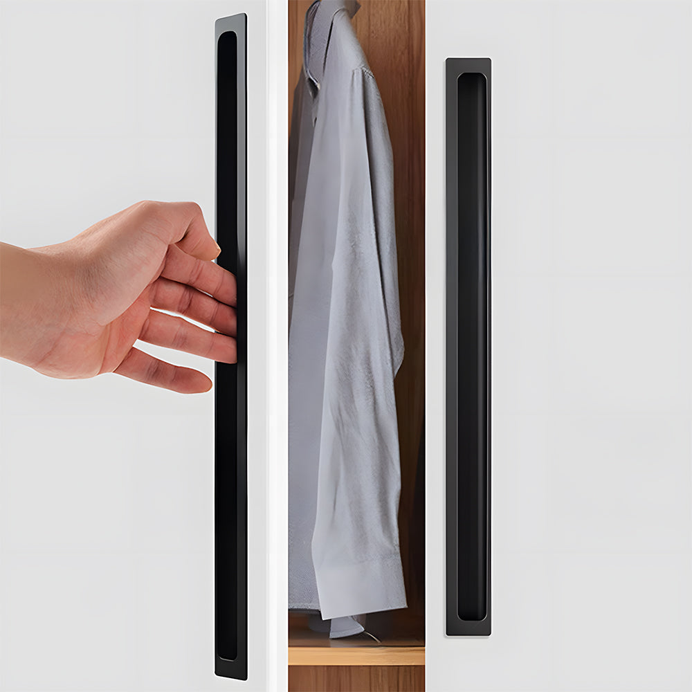 Retro Invisible Recessed Finger Edge Pull Cabinet Handles