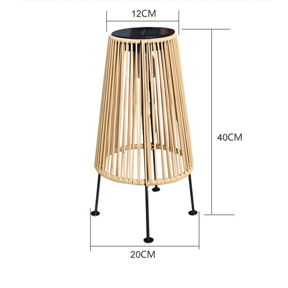 Creative Wicker Solar Lantern Outdoor Waterproof Floor Lamp