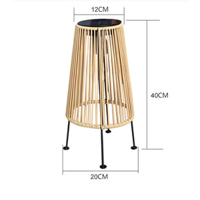 Creative Wicker Solar Lantern Outdoor Waterproof Floor Lamp