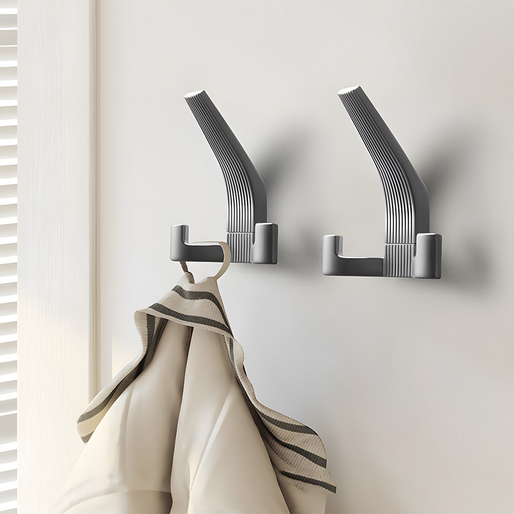 Modern Fluted Zinc Alloy Double Wall Hooks