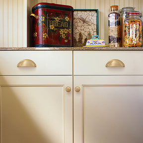 Modern Brass Cup Cabinet Edge Cabinet Pulls