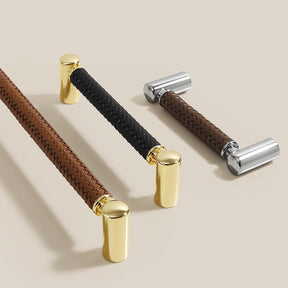 Woven Leather Cupboard Handles & Drawer Pulls