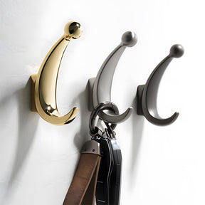 Modern Curved Zinc Alloy Wall Mounted Wall Hooks