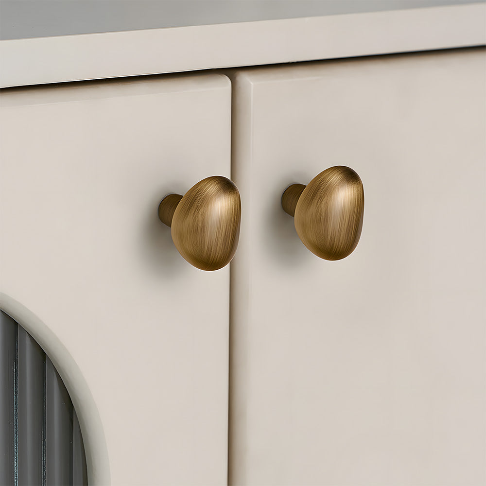 Organic Pebble Brushed Mushroom Cupboard Knobs