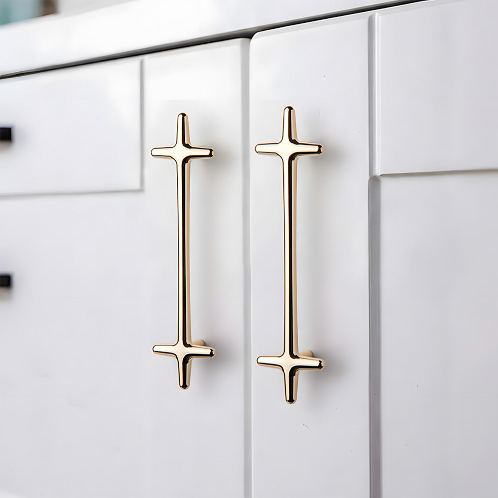 Modern Bright Silver Zinc Alloy Cabinet Pulls and Handles
