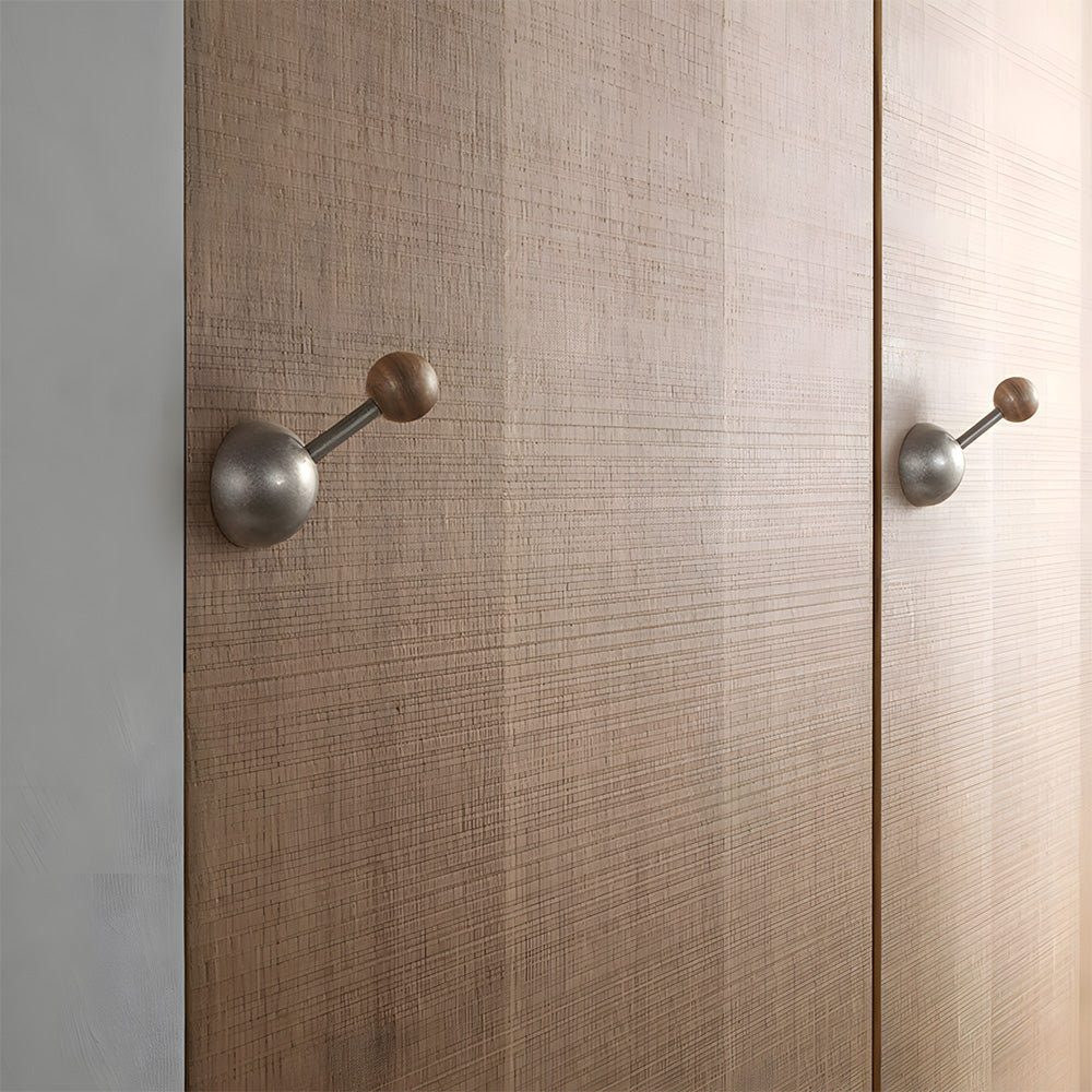 Walnut Cupboard Knobs & Wall Hooks