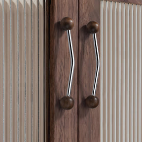 Walnut Round Head Wooden Cabinet Handles
