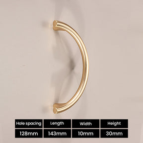 Golden Luxury Semi-Circular Cabinet Door Handles