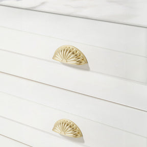 Modern Antique Shell Cabinet Edge Pulls