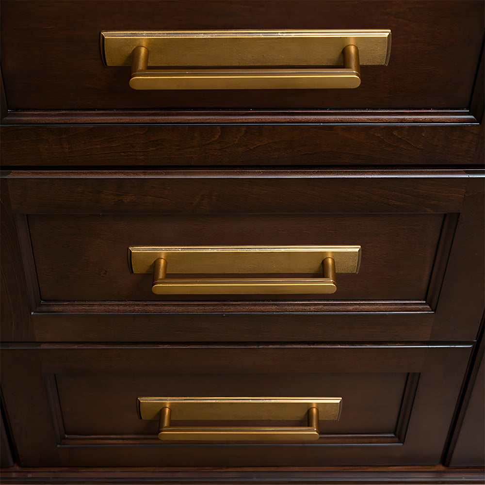 Modern Zinc Alloy Long Cabinet Pulls with Rectangle Backplate