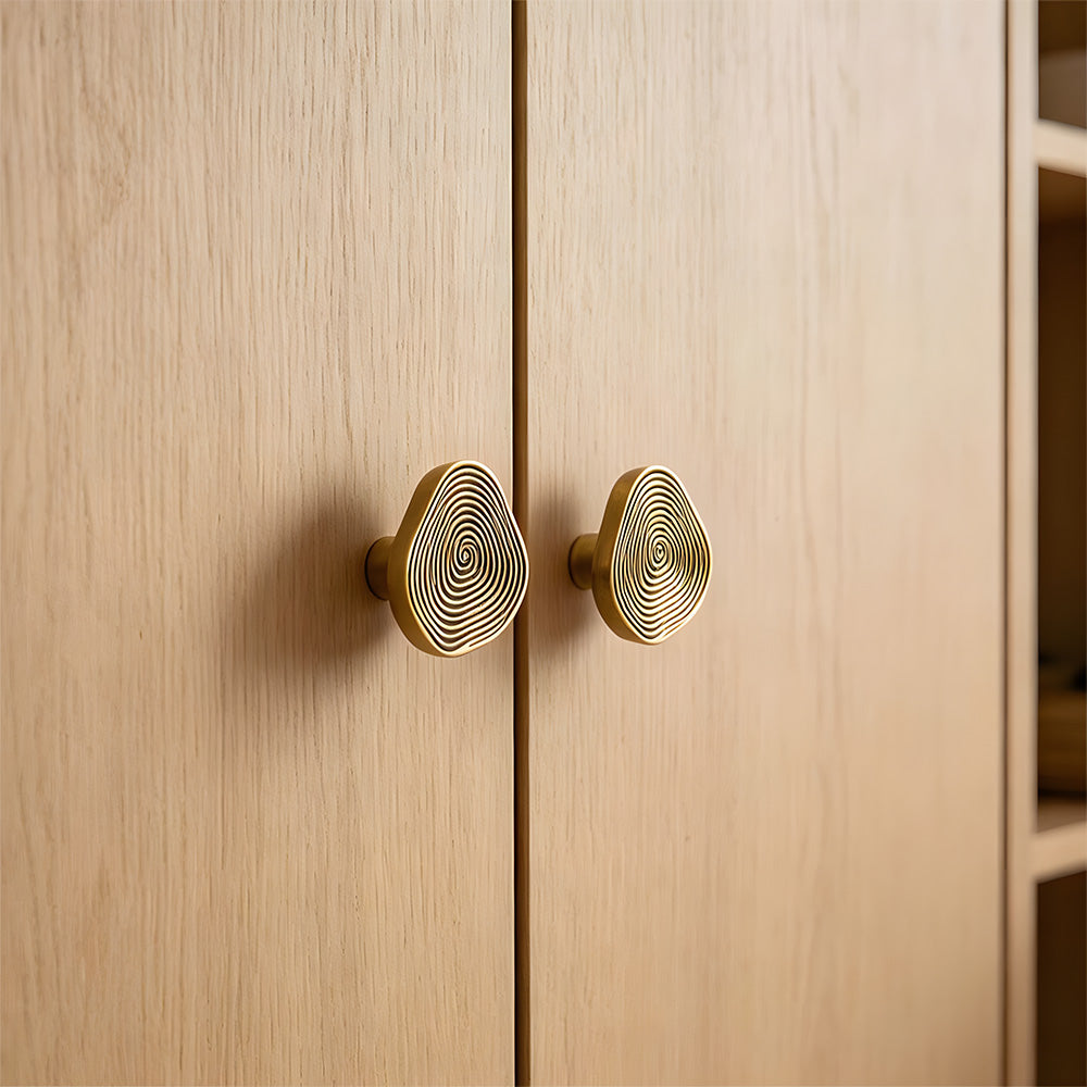 Organic Round Textured Zinc Alloy Cabinet Knobs