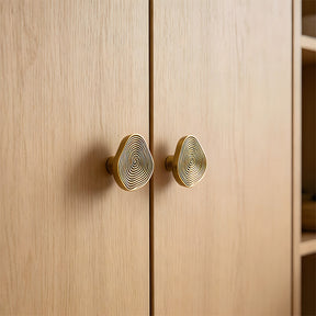 Organic Round Textured Zinc Alloy Cabinet Knobs