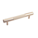 Modern Luxury Long Leather Aluminum Cabinet Door Handle