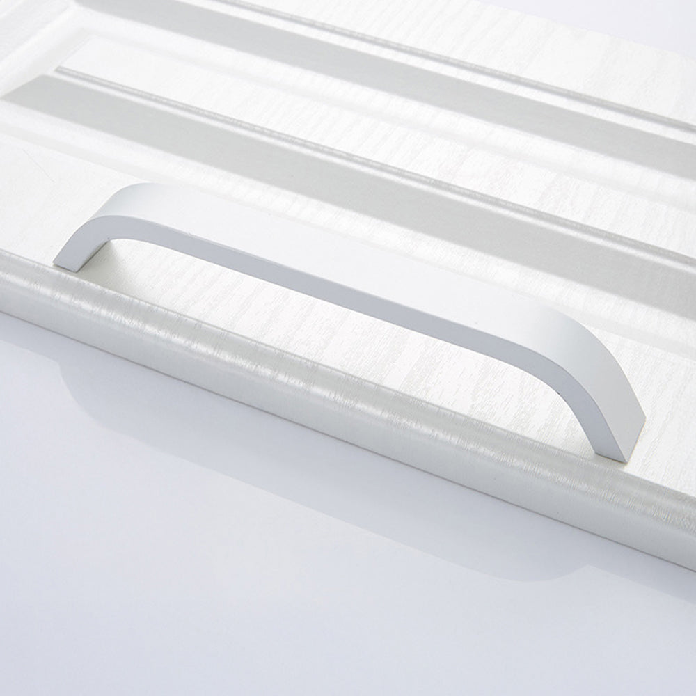 Minimalist Curved Aluminum Alloy Cabinet Drawer Handles