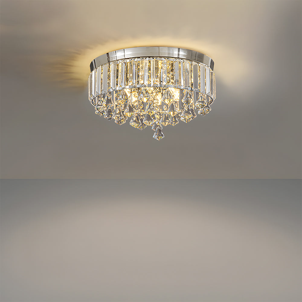 Modern Crystal Fixture Flush Mount Ceiling Lighting for Living Room