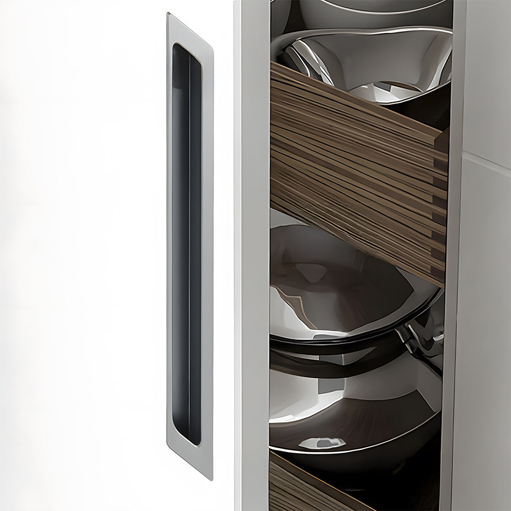 Retro Invisible Recessed Finger Edge Pull Cabinet Handles