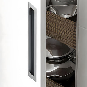 Retro Invisible Recessed Finger Edge Pull Cabinet Handles