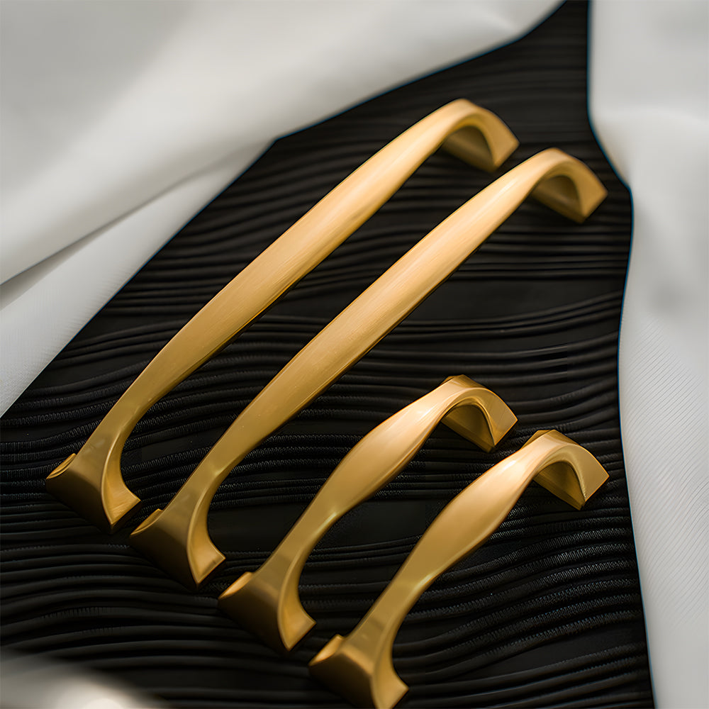 Wide Head Simple Brass Drawer Handles