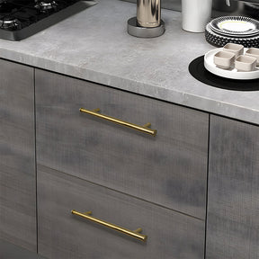 Simple Gold Brass Cabinet Handles