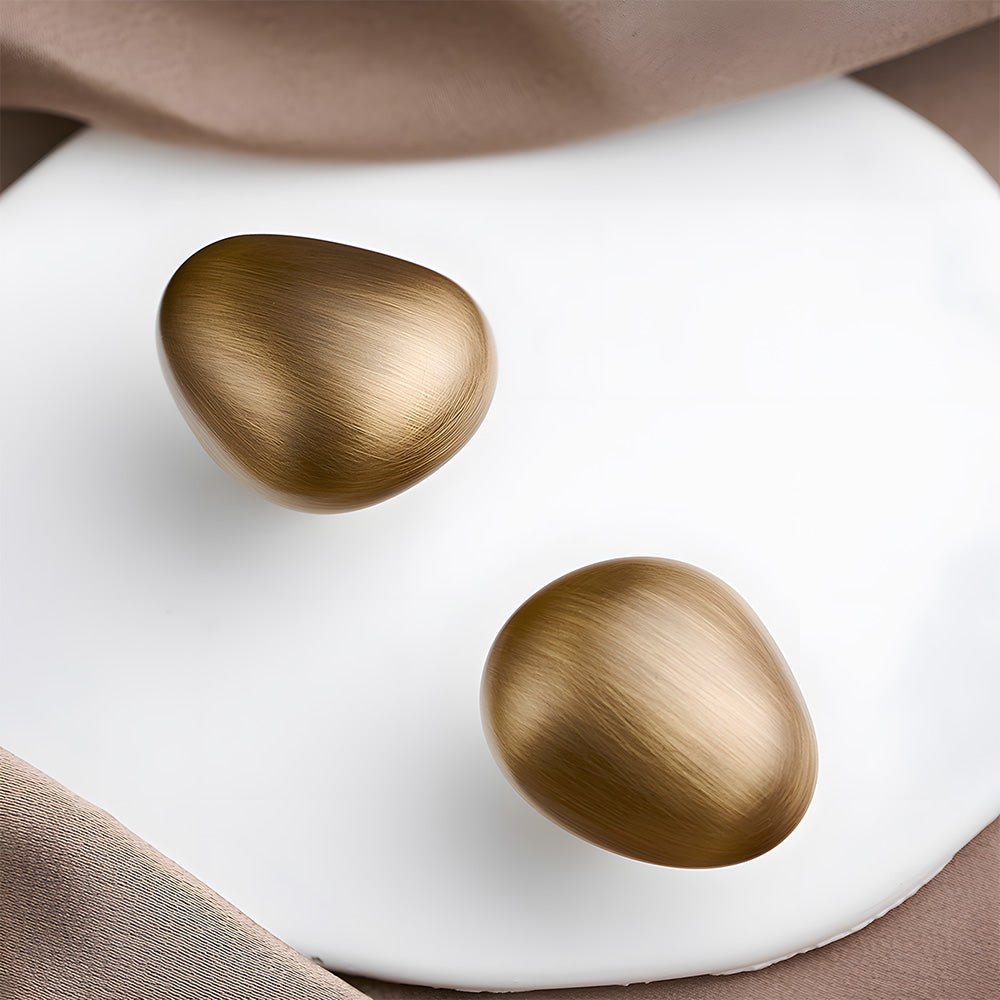 Organic Pebble Brushed Mushroom Cupboard Knobs