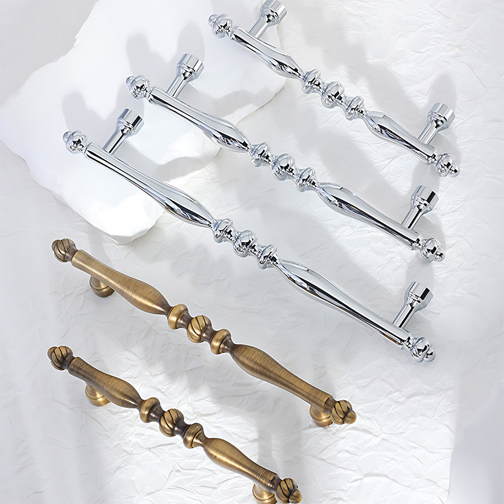 Vintage Solid Brass Spindle Cabinet Handles
