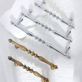 Vintage Solid Brass Spindle Cabinet Handles