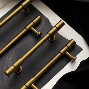 Vintage Bronze Brass Wardrobe Door T-shaped Handle