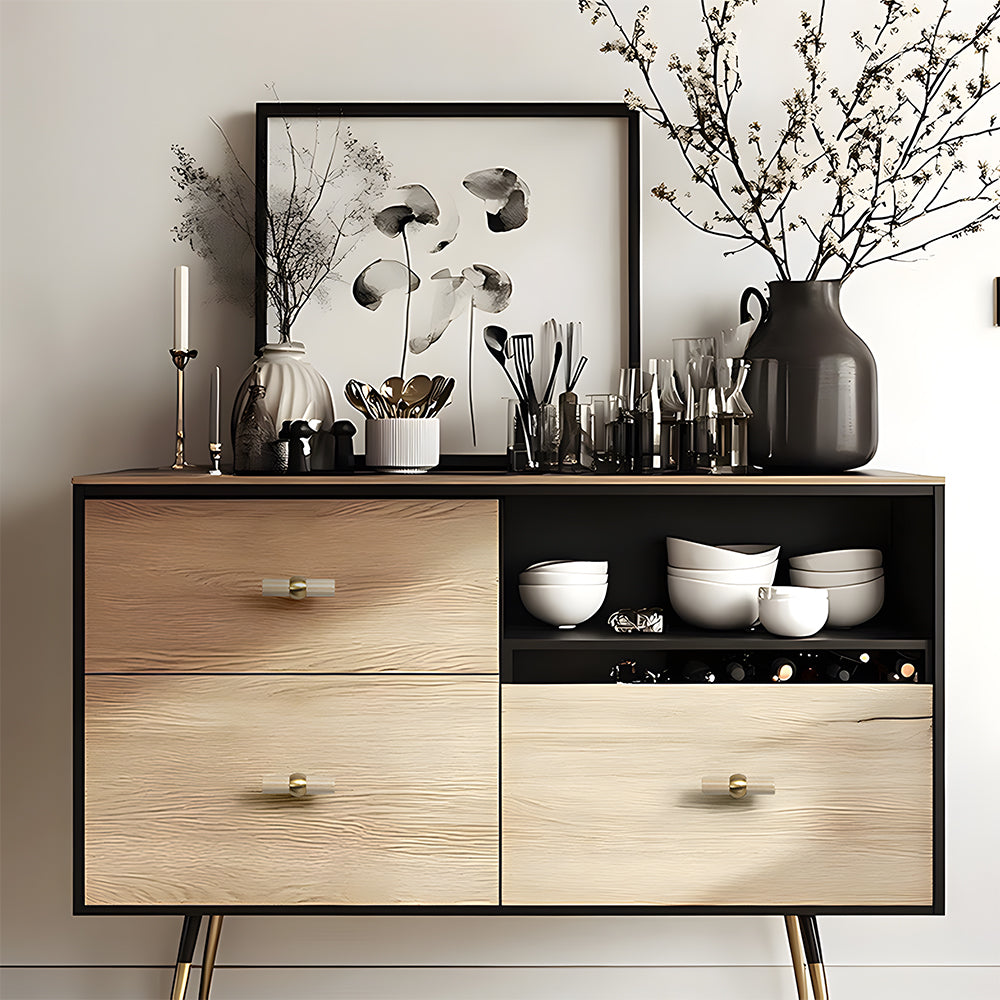 Modern Simple Wooden Cabinet Drawer Handles