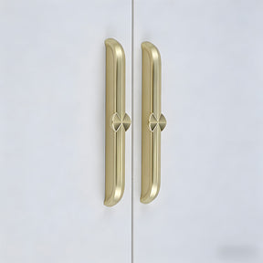 Modern Zinc Alloy Brushed Brass Cabinet Handles