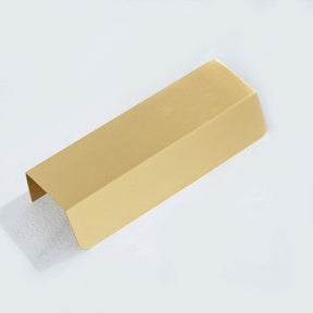 Modern Gold Brass Hidden Finger Cabinet Pulls