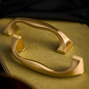 Wide Head Simple Brass Drawer Handles