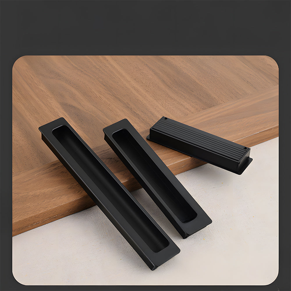Retro Invisible Recessed Finger Edge Pull Cabinet Handles