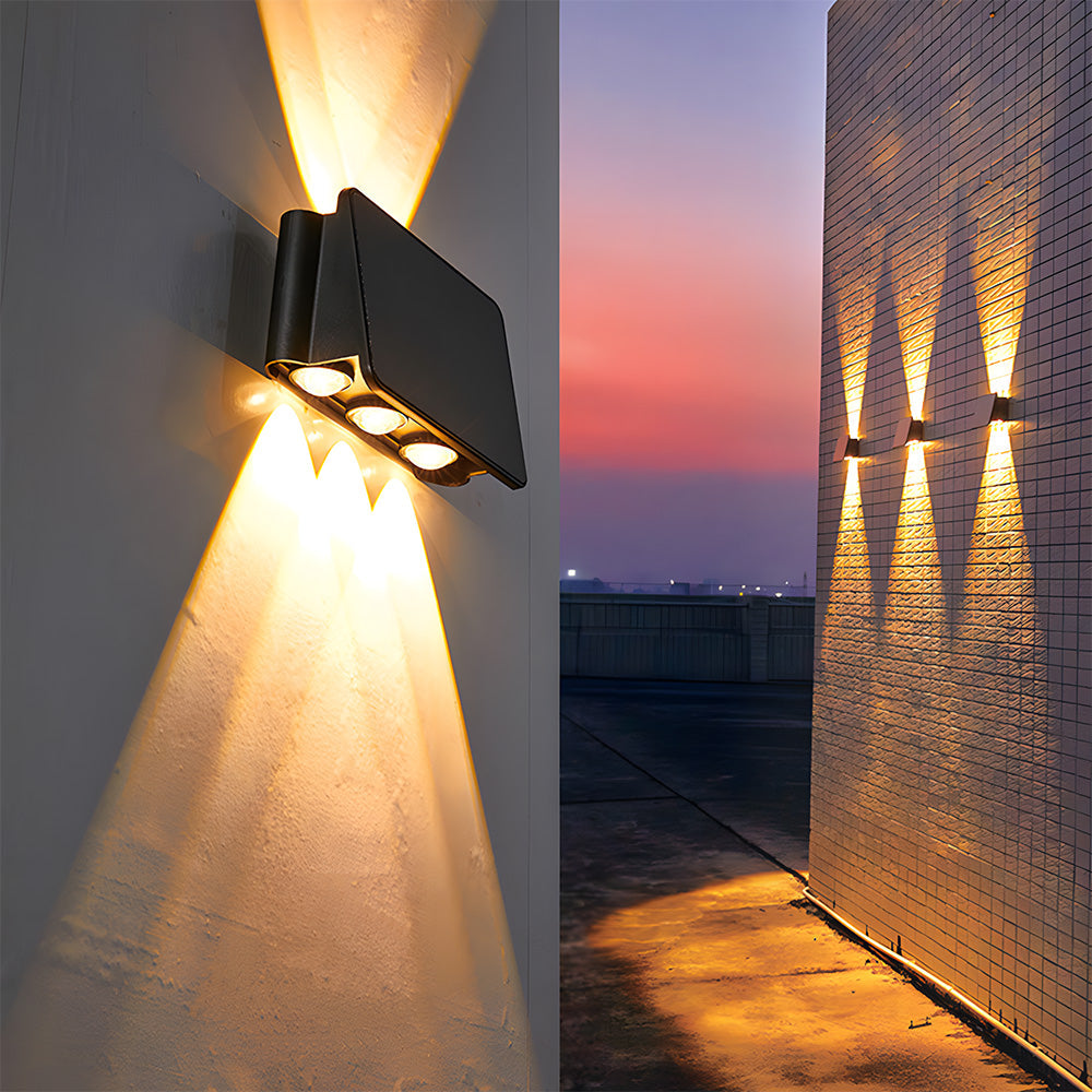 IP65 Black Up Down Waterproof Outdoor Wall Light