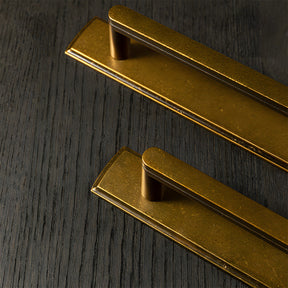 Modern Zinc Alloy Long Cabinet Pulls with Rectangle Backplate