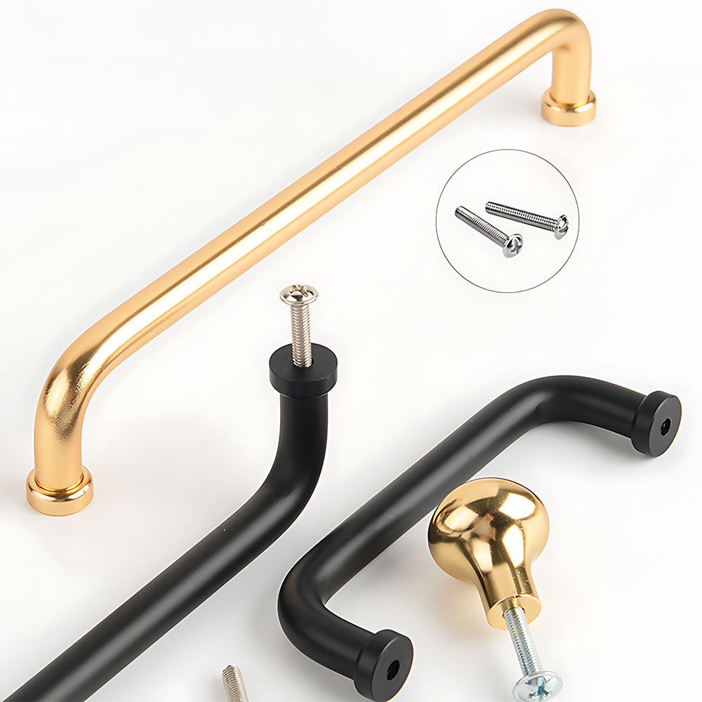 French Minimalist Rounded Arc Cabinet Handles