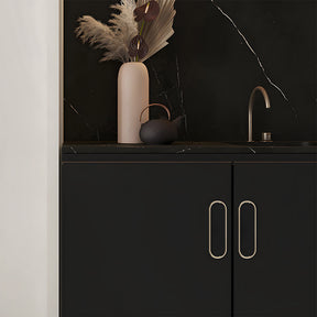 Contemporary Black Hidden Recessed Finger Edge Pulls
