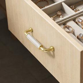Curved Woven Leather Cupboard Handles