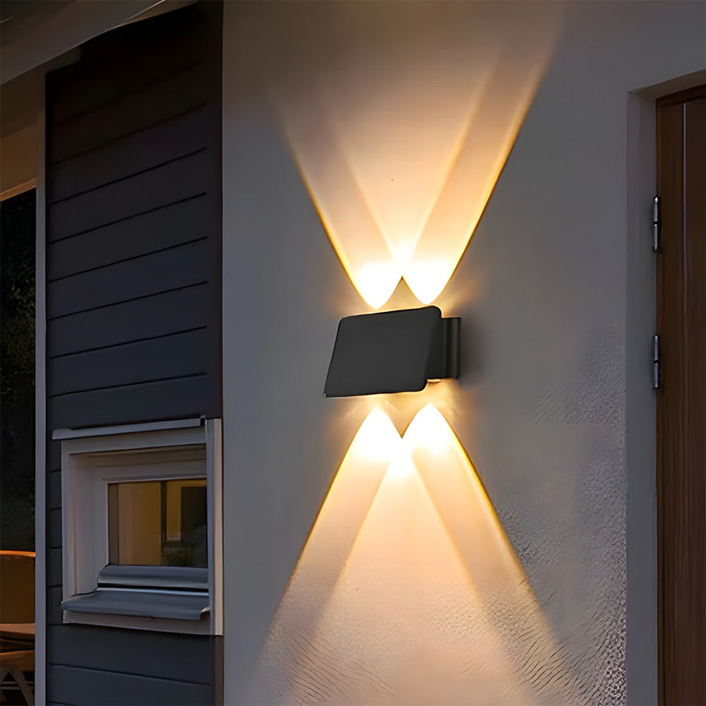 IP65 Black Up Down Waterproof Outdoor Wall Light