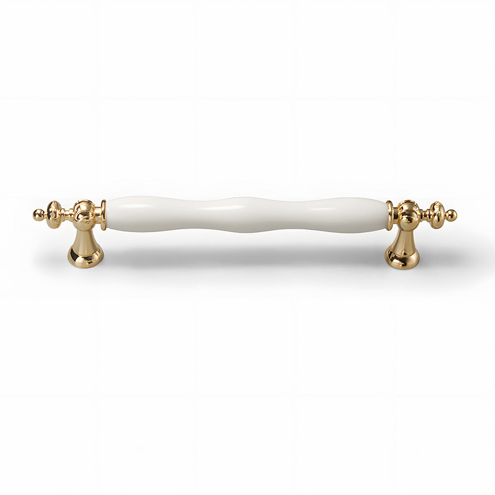 French Elegant White Ceramic Wardrobe Cabinet Drawer Pulls