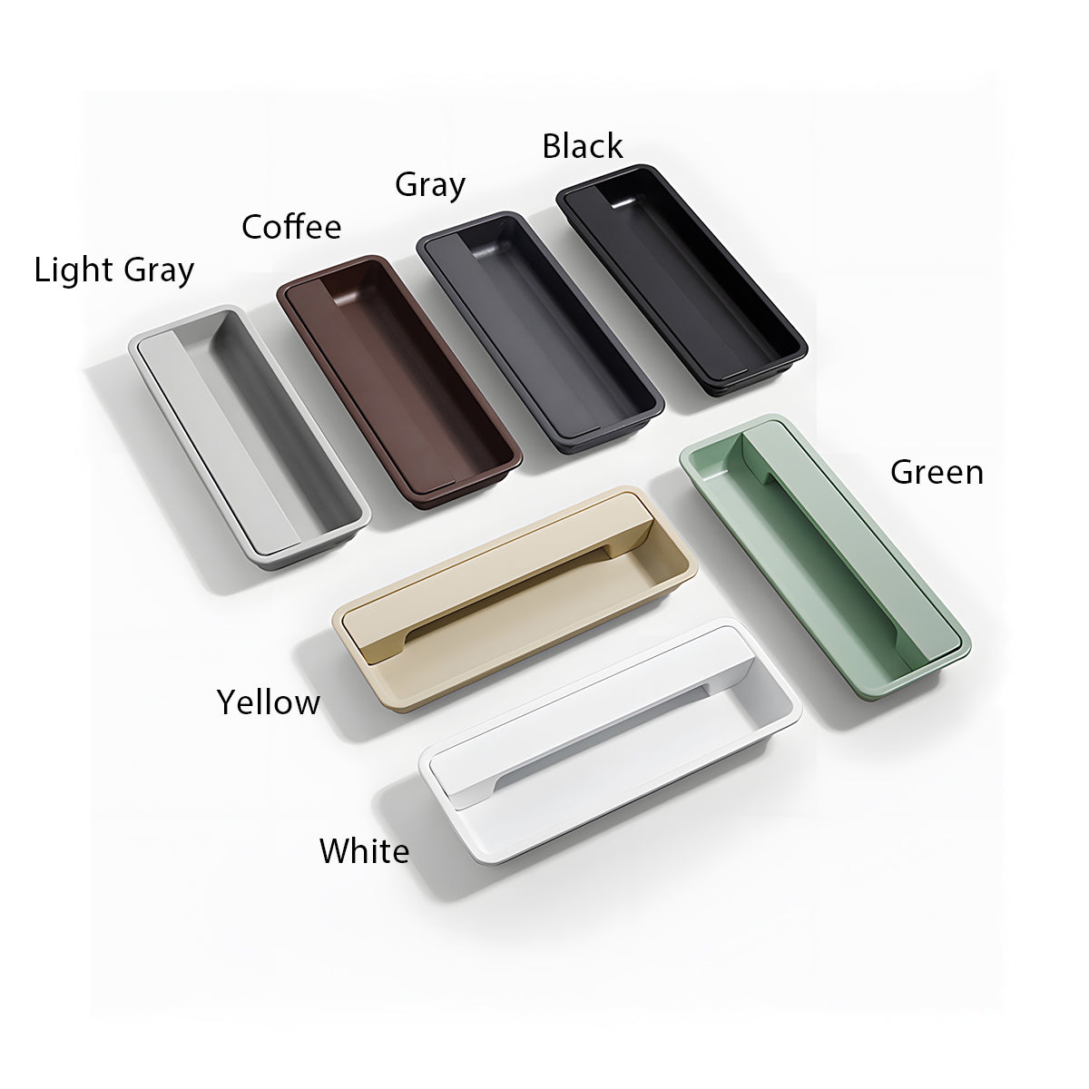 Modern Multi-color Recessed Grooved Cabinet Handles