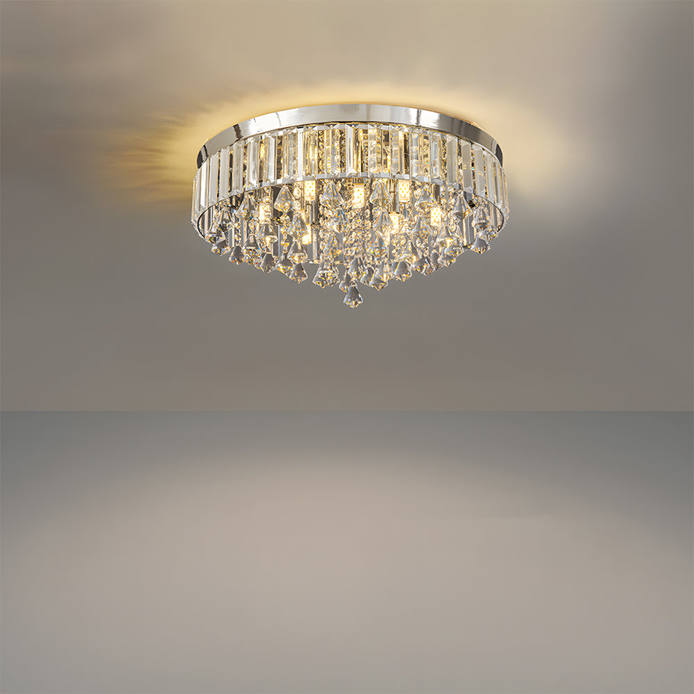 Modern Crystal Fixture Flush Mount Ceiling Lighting for Living Room