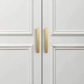 Oval Solid Brass Kitchen Edge Cabinet Handles