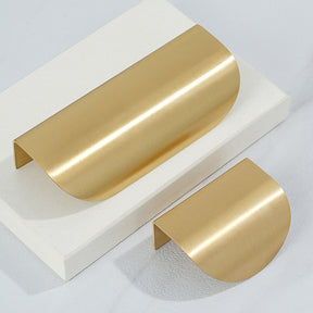 Modern Solid Gold Brass Finger Cabinet Pulls