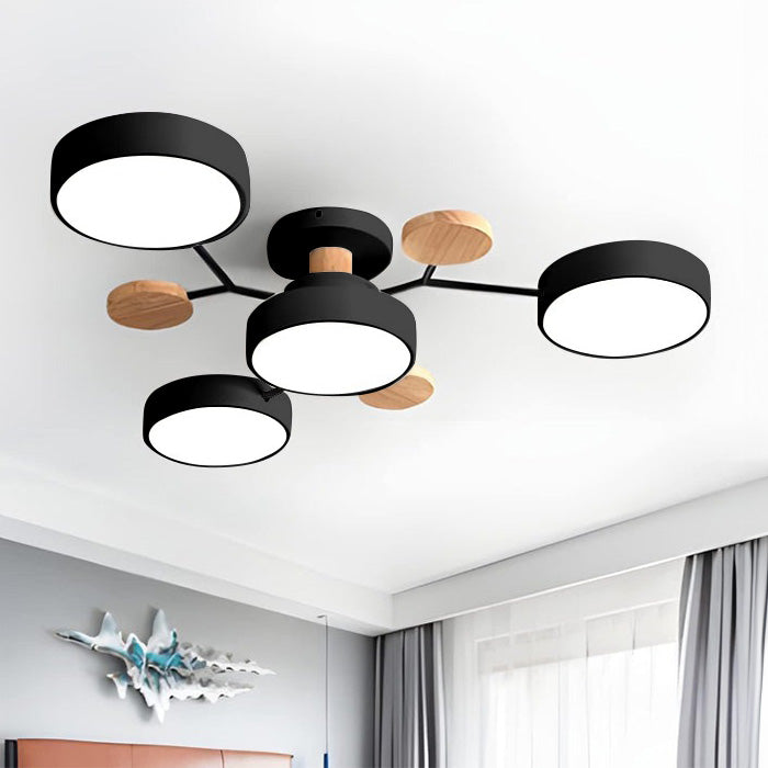 Modern Round Branch Type LED Semi-Recessed Ceiling Light