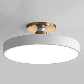 Modern Concise Circular LED Semi Flush Mount Ceiling Light