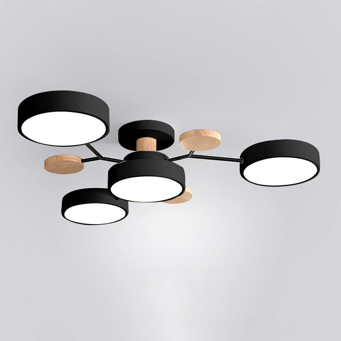 Modern Round Branch Type LED Semi-Recessed Ceiling Light