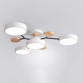 Modern Round Branch Type LED Semi-Recessed Ceiling Light