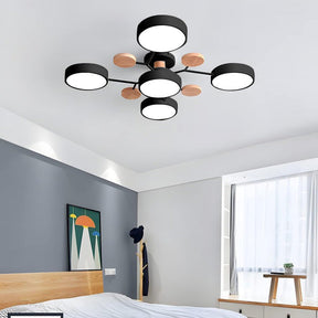 Modern Round Branch Type LED Semi-Recessed Ceiling Light